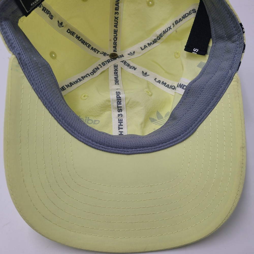 Adidas Hat Strapback Yellow Trefoil Logo Nylon The Brand With The 3 Stripes Men - Picture 14 of 16